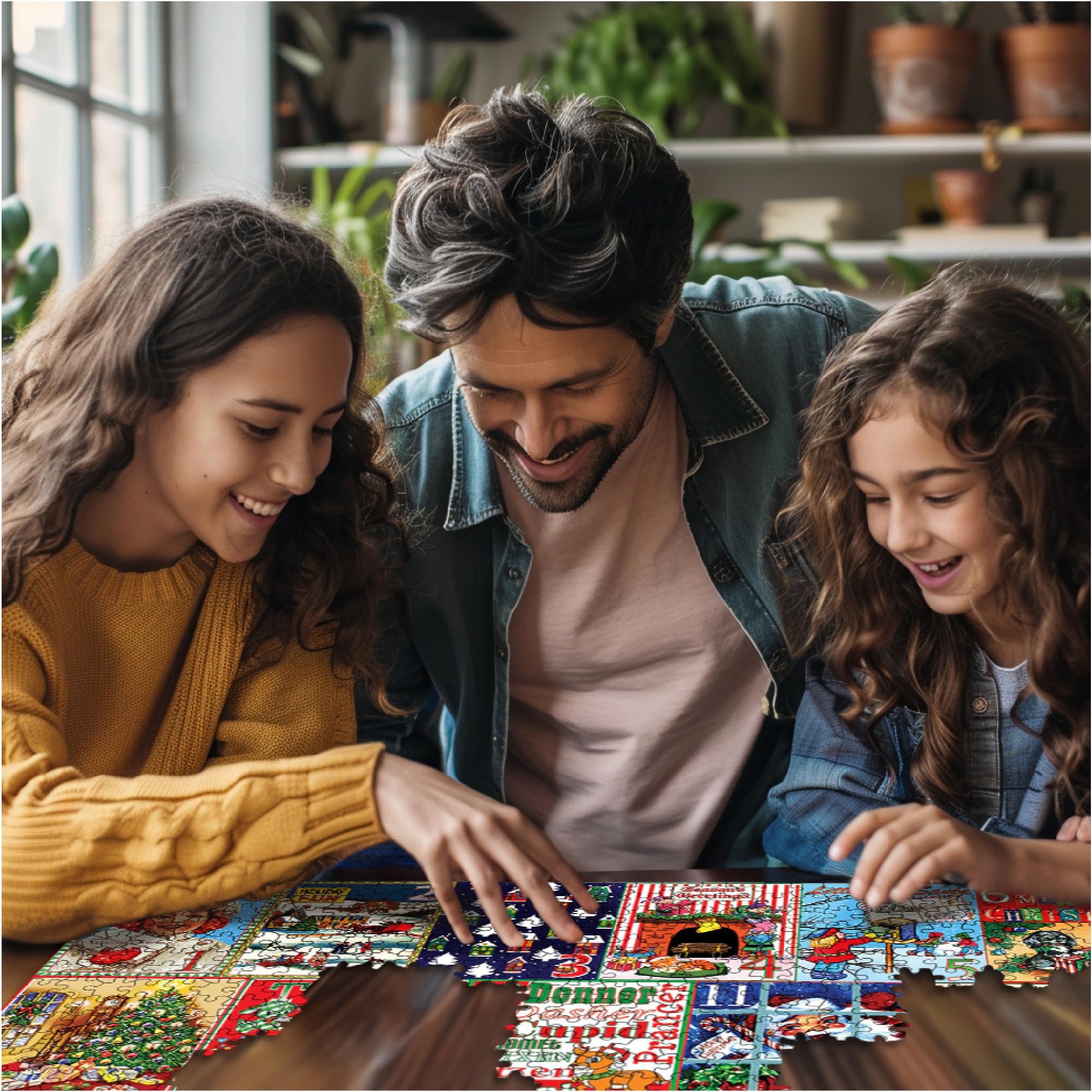 White Mountain USA-made puzzle emphasizing precision cutting and quality.