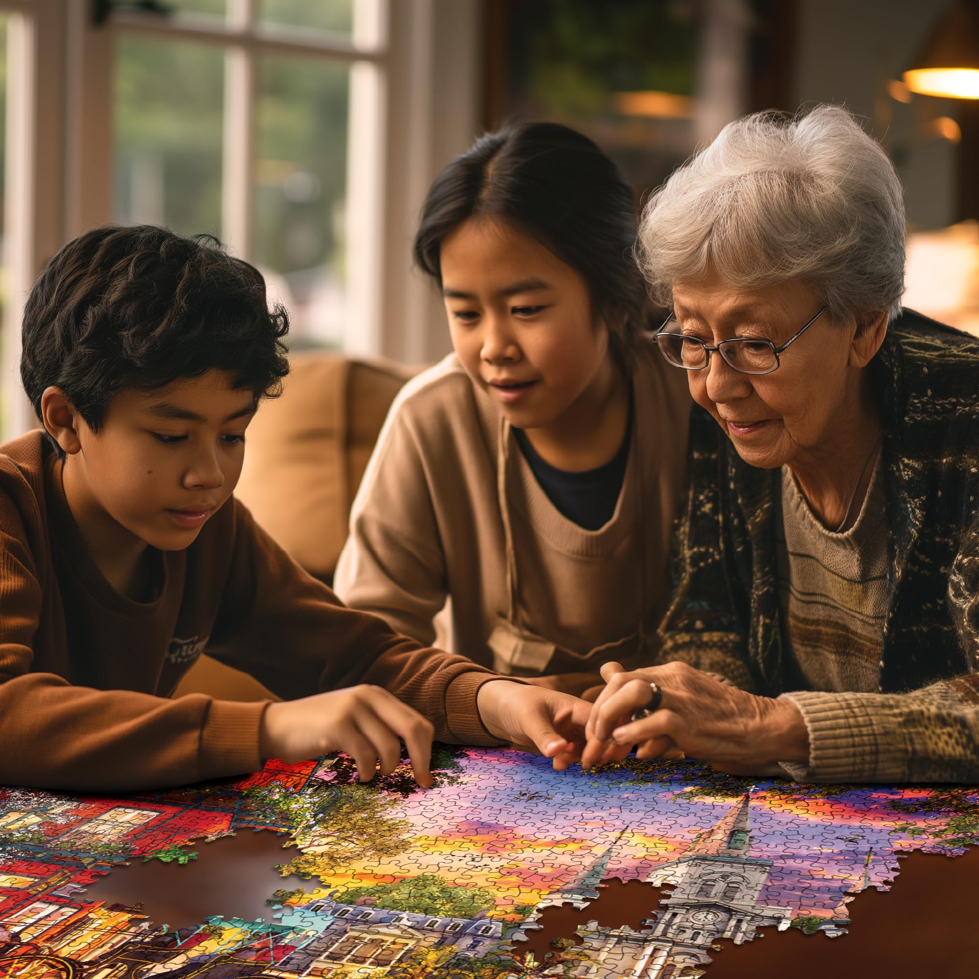 White Mountain Sunset in New Orleans 1000-piece puzzle offers a satisfying assembly challenge.