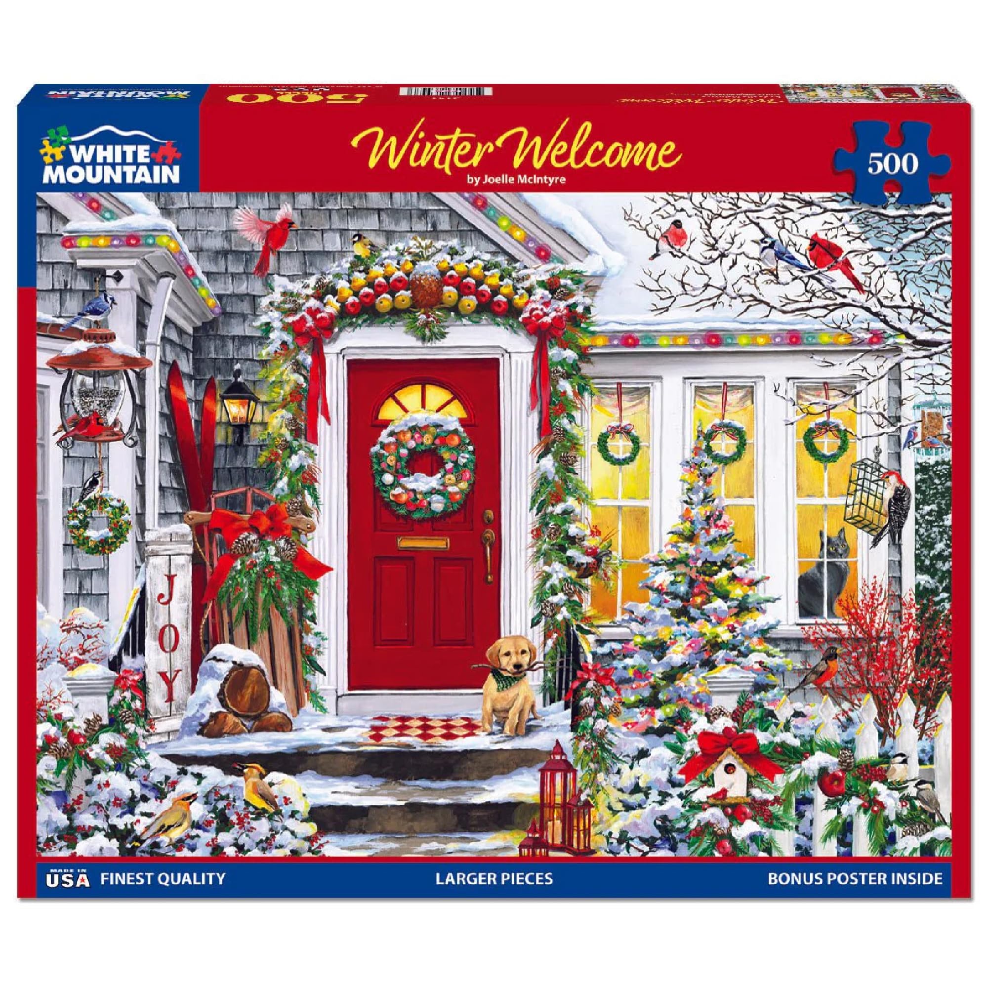 White Mountain Winter Welcome progress image highlights large pieces for easier handling.