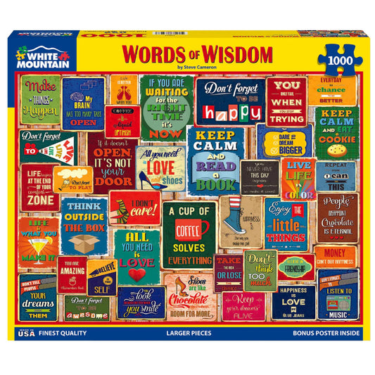 Close-up of White Mountain Words of Wisdom pieces highlighting large, easy-to-grip shapes.
