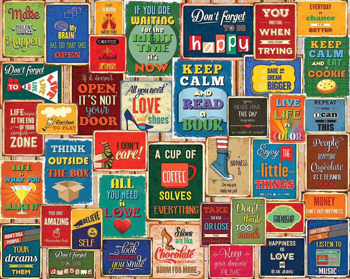 White Mountain Words of Wisdom puzzle box with a vibrant design for family fun.
