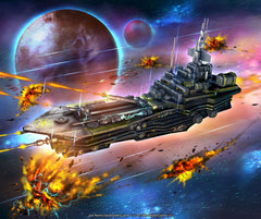 White Wizard Games Star Realms card drawing moment captures decision points and deck building choices.