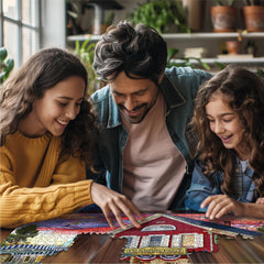 White Mountain Airstream travel trailer puzzle creates relaxing, shared downtime.