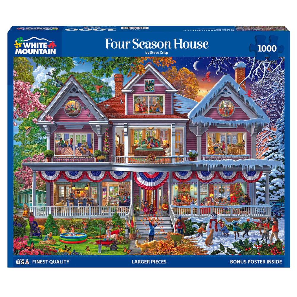 White Mountain finished puzzle 24x30 display ready for wall or shelf