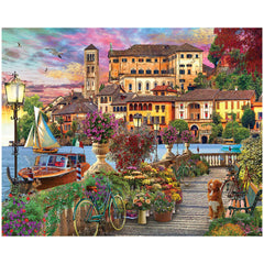 White Mountain Italian Promenade puzzle box image, perfect for family bonding.