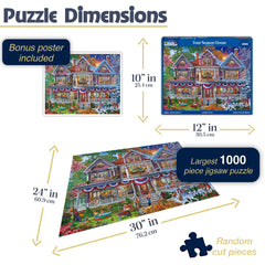 White Mountain large-piece puzzle close-up highlighting easy-to-handle pieces