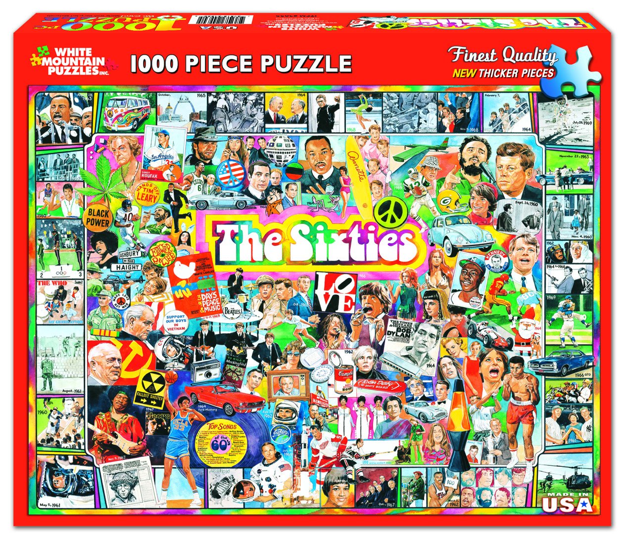 Icon collage from The Sixties puzzle by White Mountain