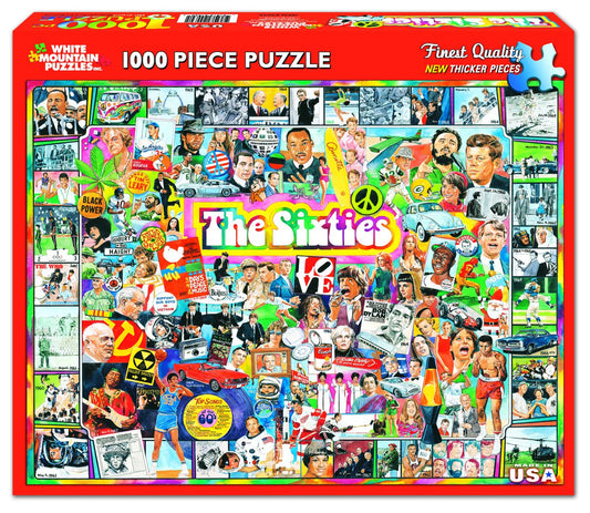 Icon collage from The Sixties puzzle by White Mountain