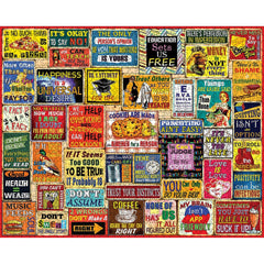 White Mountain Things I Have Learned Puzzle colorful quotes art, ideal for family game nights.