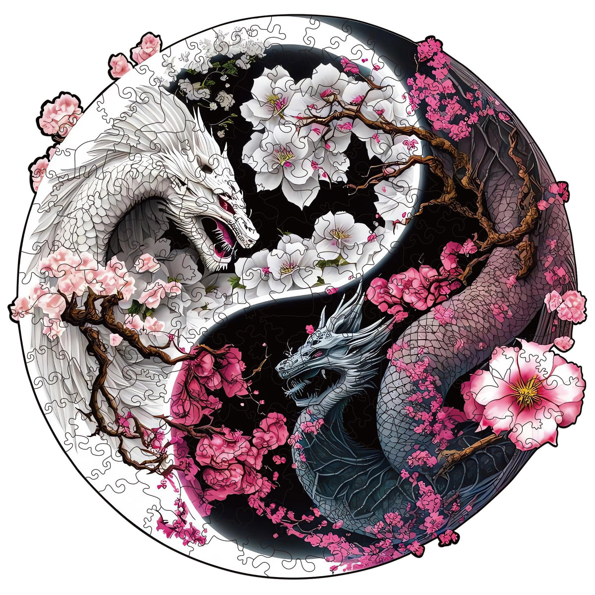 WHJSG Dragon wood puzzle 200 pieces top view for a challenging brain workout.