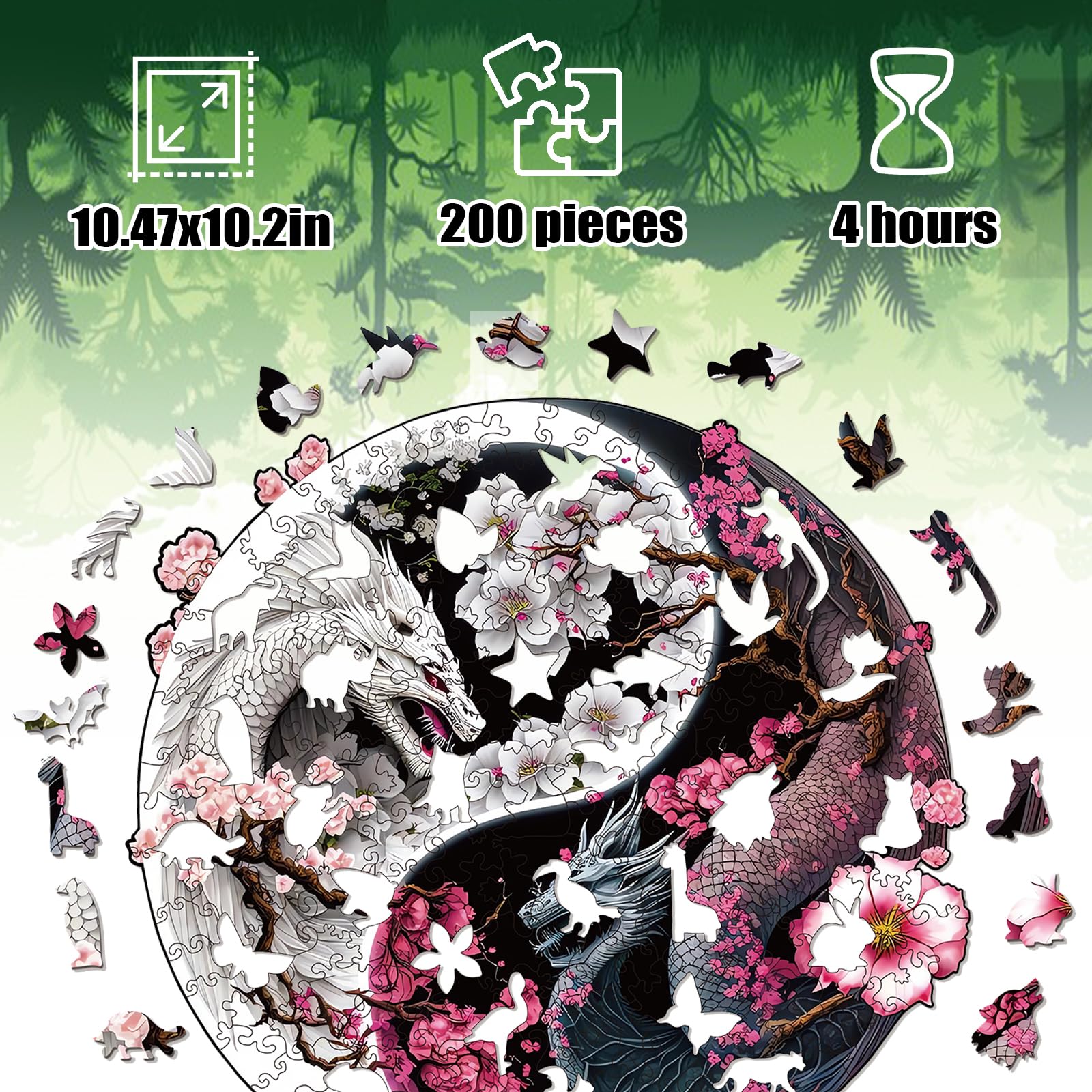 WHJSG Unique animal shapes puzzle collection stimulates thinking during family time.