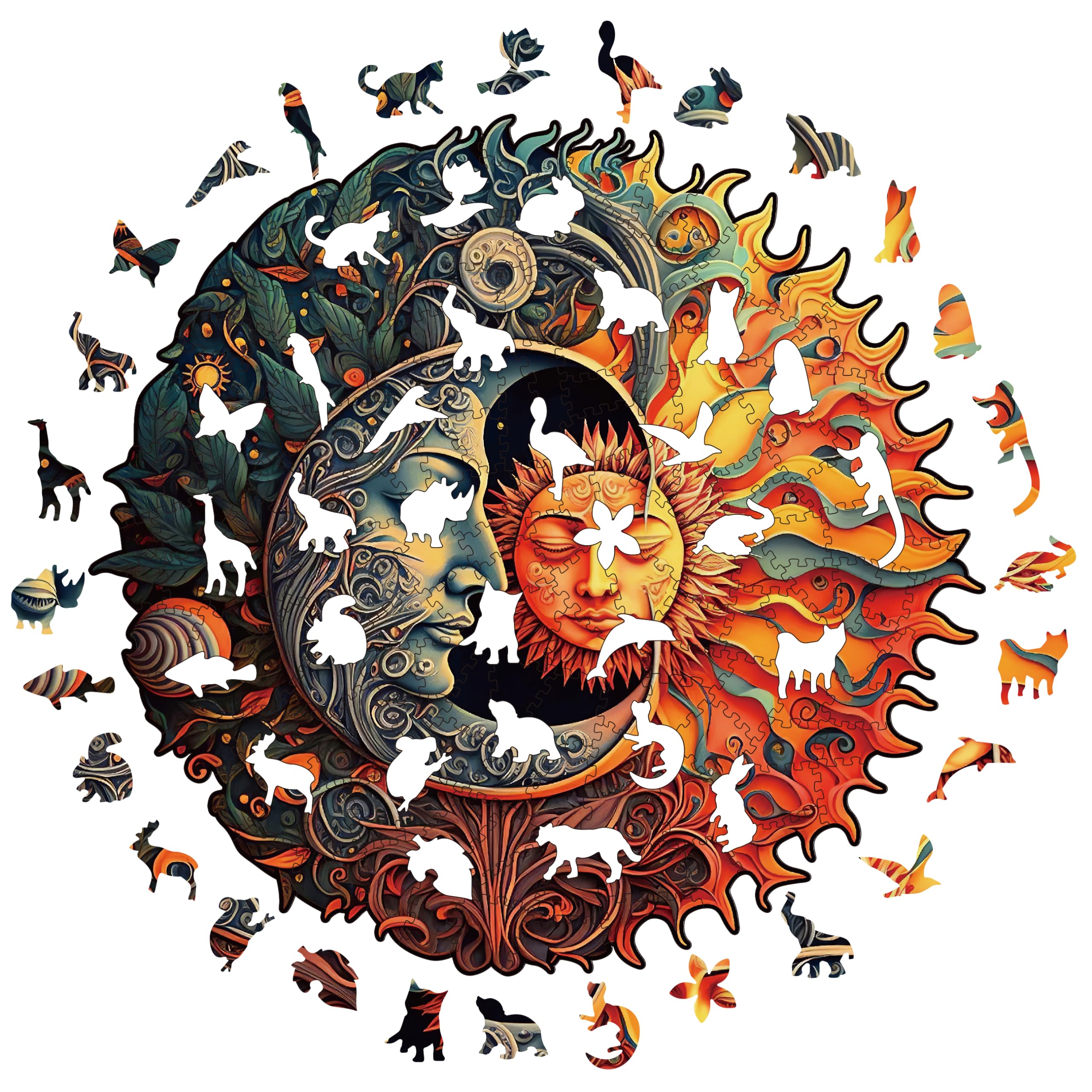 WHJSG wooden puzzle with irregular animal shapes stimulates problem-solving in a challenging, engaging way.