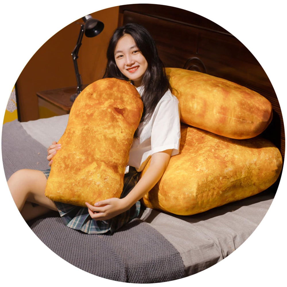 Whlo4U simulation chicken plush pillow, side view, cute kitchen-inspired decor.