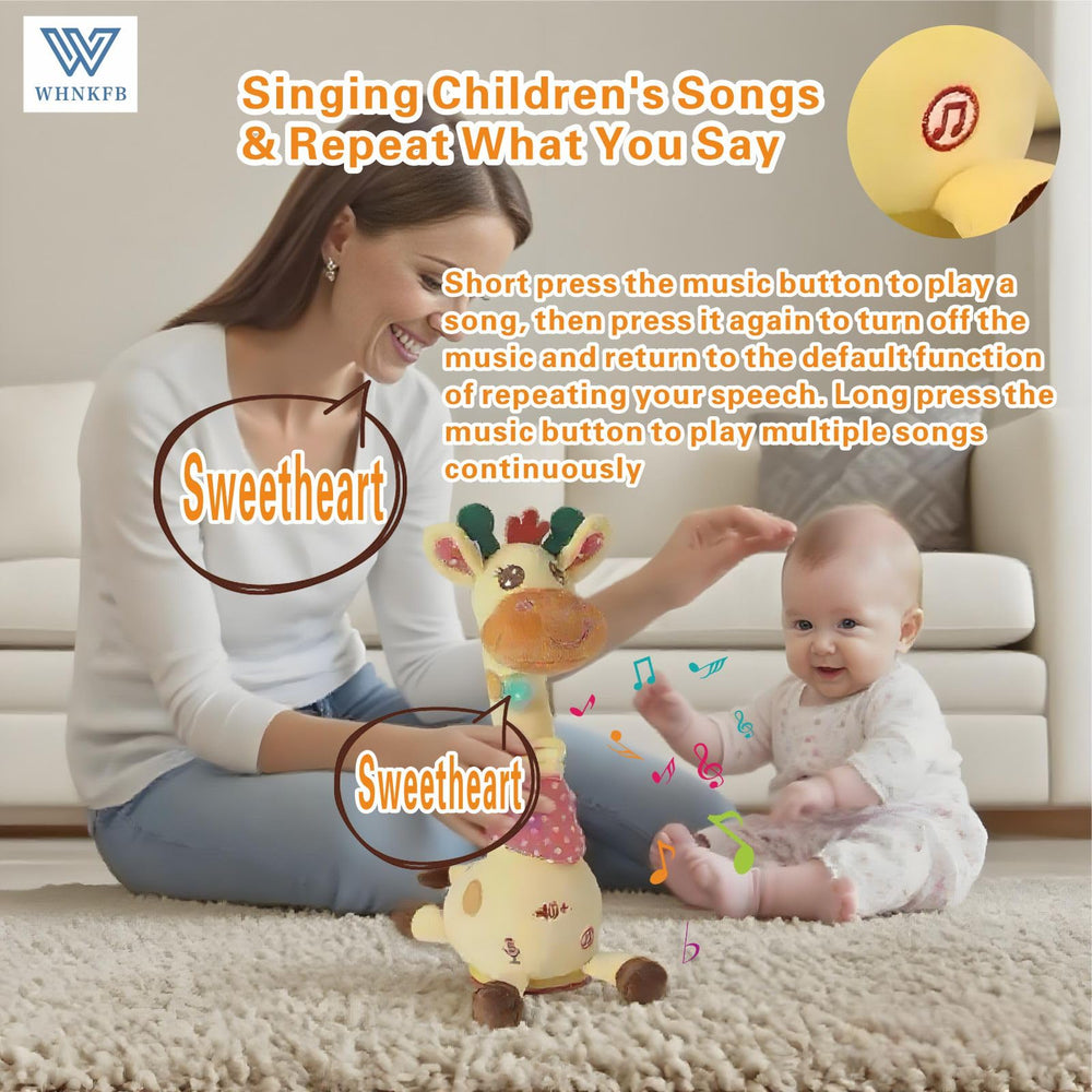 WHNKFB Interactive giraffe records and repeats your voice for greetings.