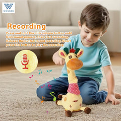 WHNKFB Soft plush giraffe offers safe, cuddly comfort for babies.