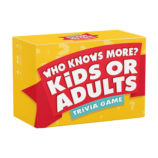 Who Knows More? game box ready for family game night and friendly competition.