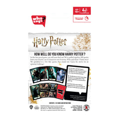 Who Says? Harry Potter Edition solo-play setup supports solo practice and strategy