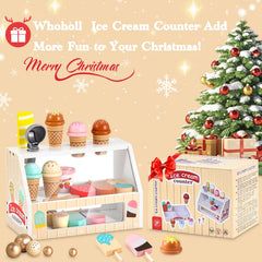 WHOHOLL wooden ice-pop stand for sunny pretend snacking