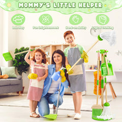 WHOHOLL wooden kids cleaning set hand brush for scrubbing small messes