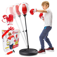 Whoobli punching bag with stand ready for energetic kids' play and durable bounce-back action