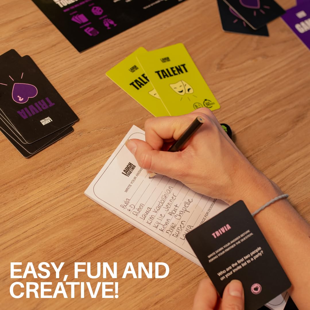 Why Don't We Laugh Together box-content highlights easy setup and quick play.