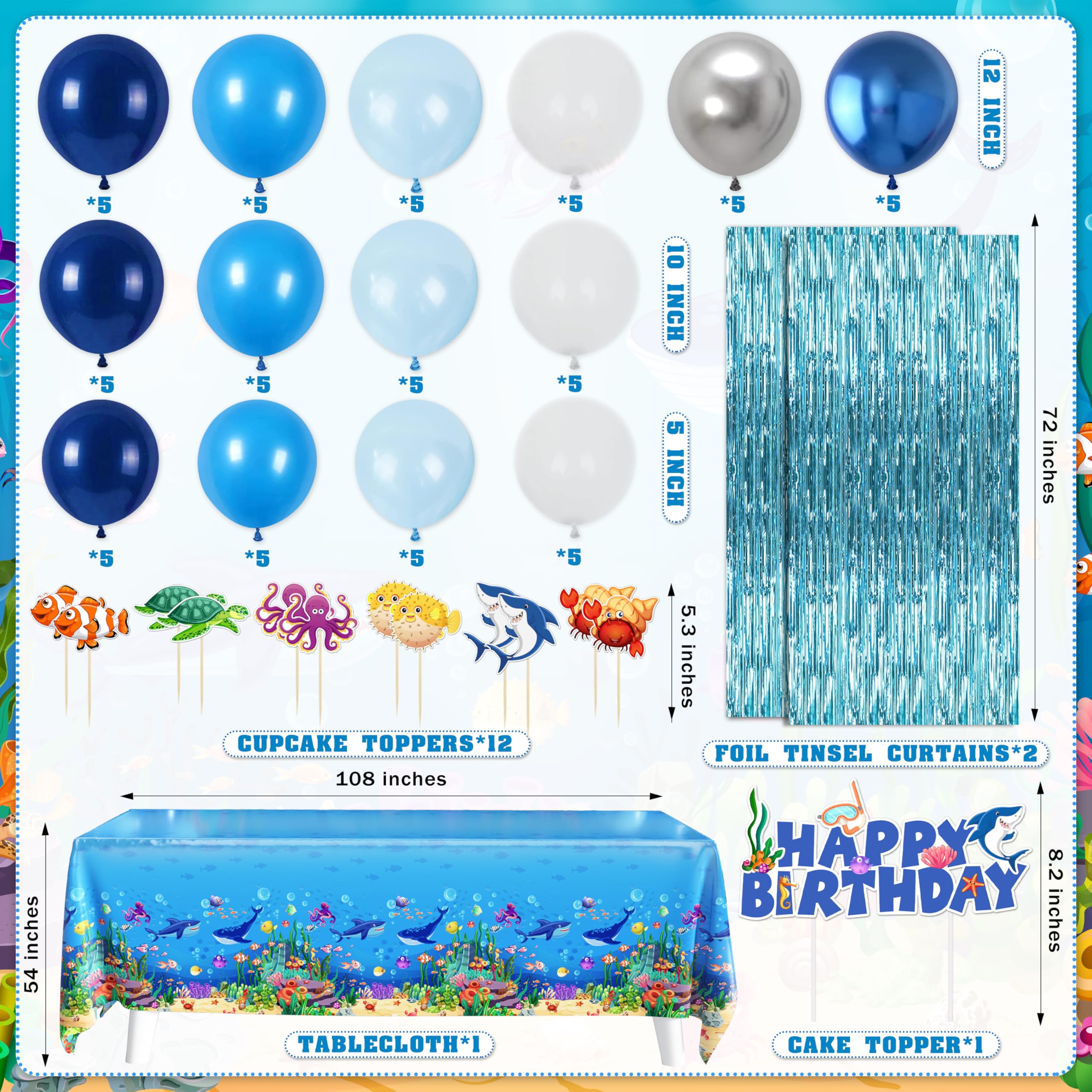 WHYMEO ocean animal garland creates playful focal points for kids