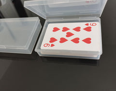 Whyogeta deck box shows outer and inner dimensions for standard cards