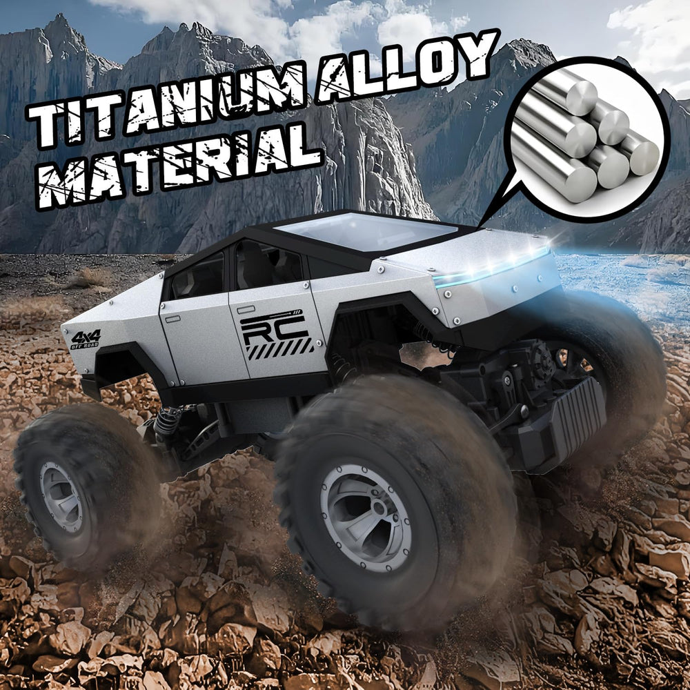 WIAORCHI RC car chassis closeup reveals a durable aluminium frame.