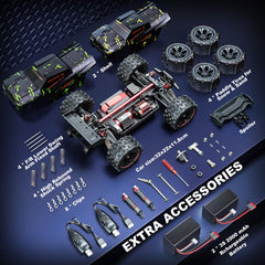 WIAORCHI RC Truggy adjustable shocks reduce shake for smoother landings