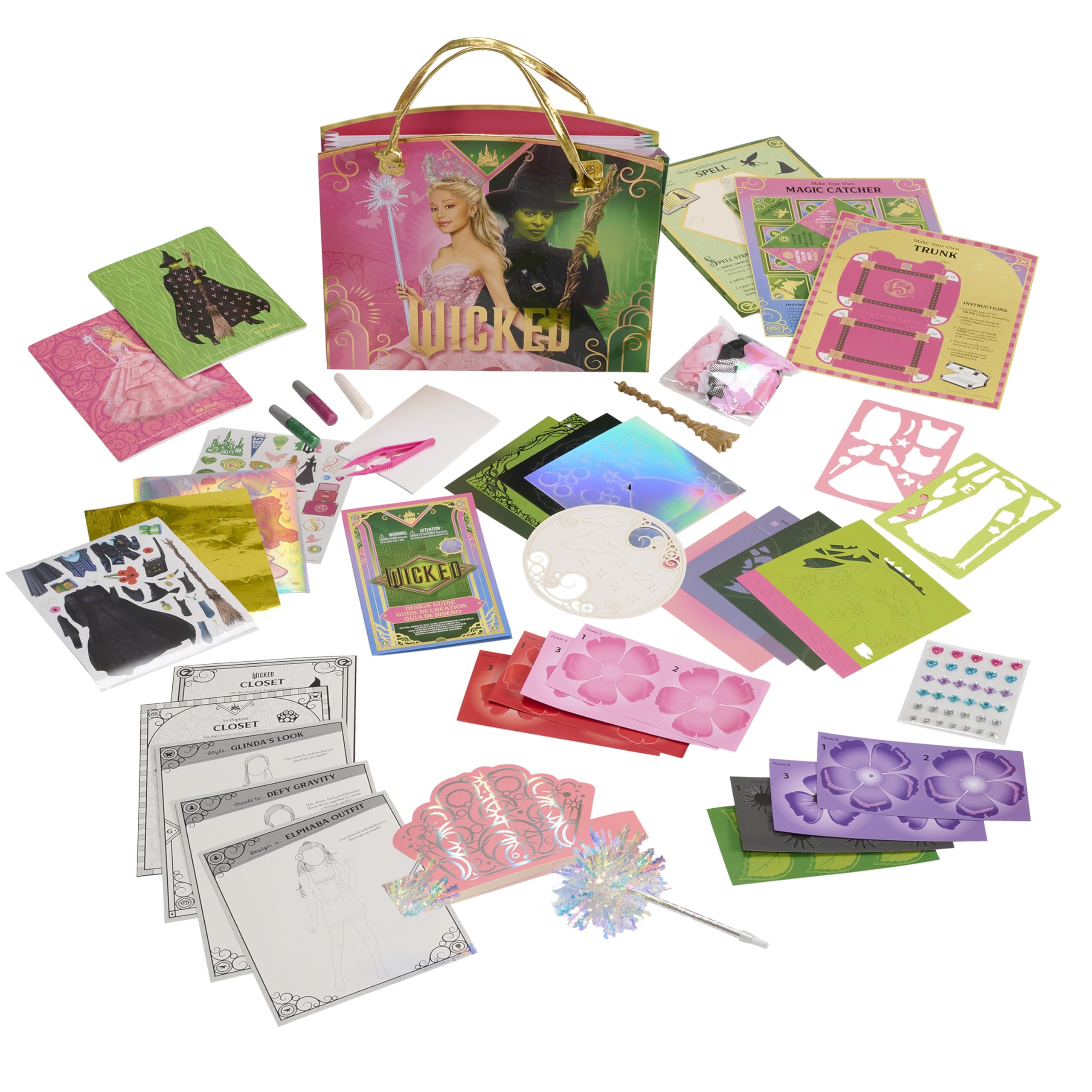Wicked Activity Tote offers Build-a-Scene displays and crown activity for dress-up fun.
