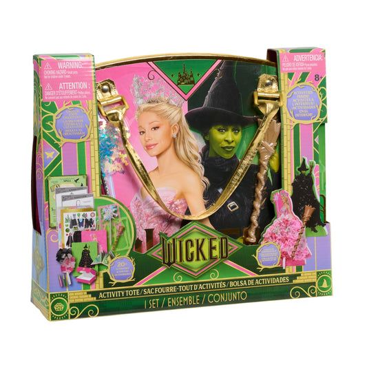 Wicked Activity Tote includes punch tool and fabric pieces for hands-on crafting.