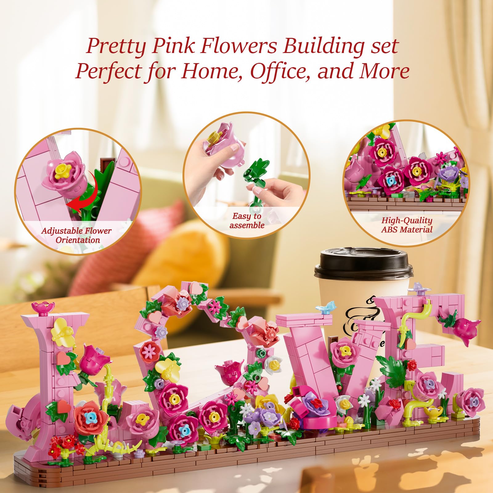 WIDELAND Rose-Tulip-Azalea pieces for a flexible floral arrangement.