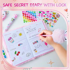 WIEWUSCH kids journal A5 size fits backpacks for on-the-go writing
