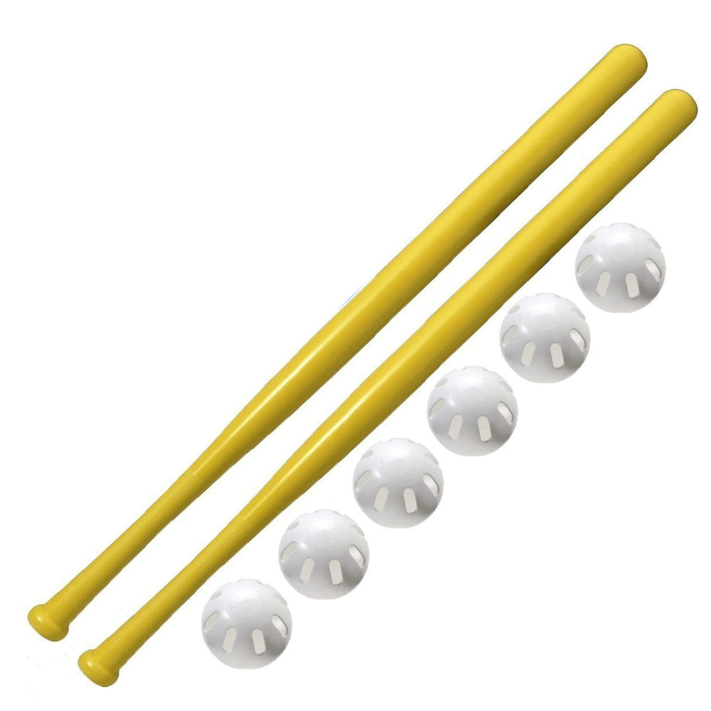 WIFFLE 32-inch bats and 6 base balls set for backyard fun and family-friendly play