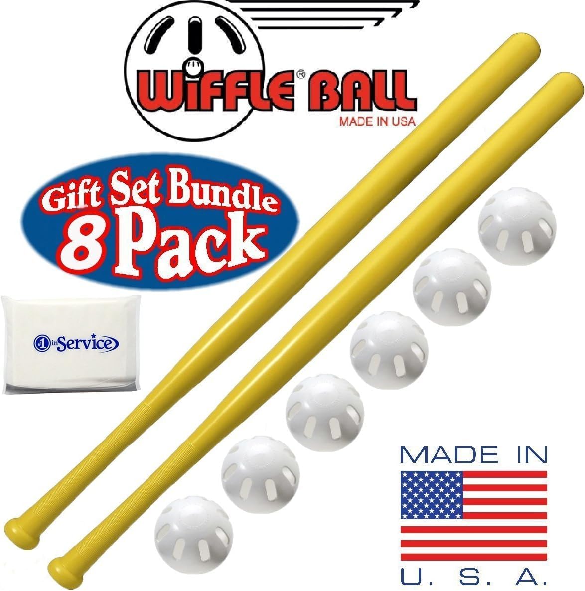 WIFFLE 32-inch bats pair ideal for practice and team workouts.