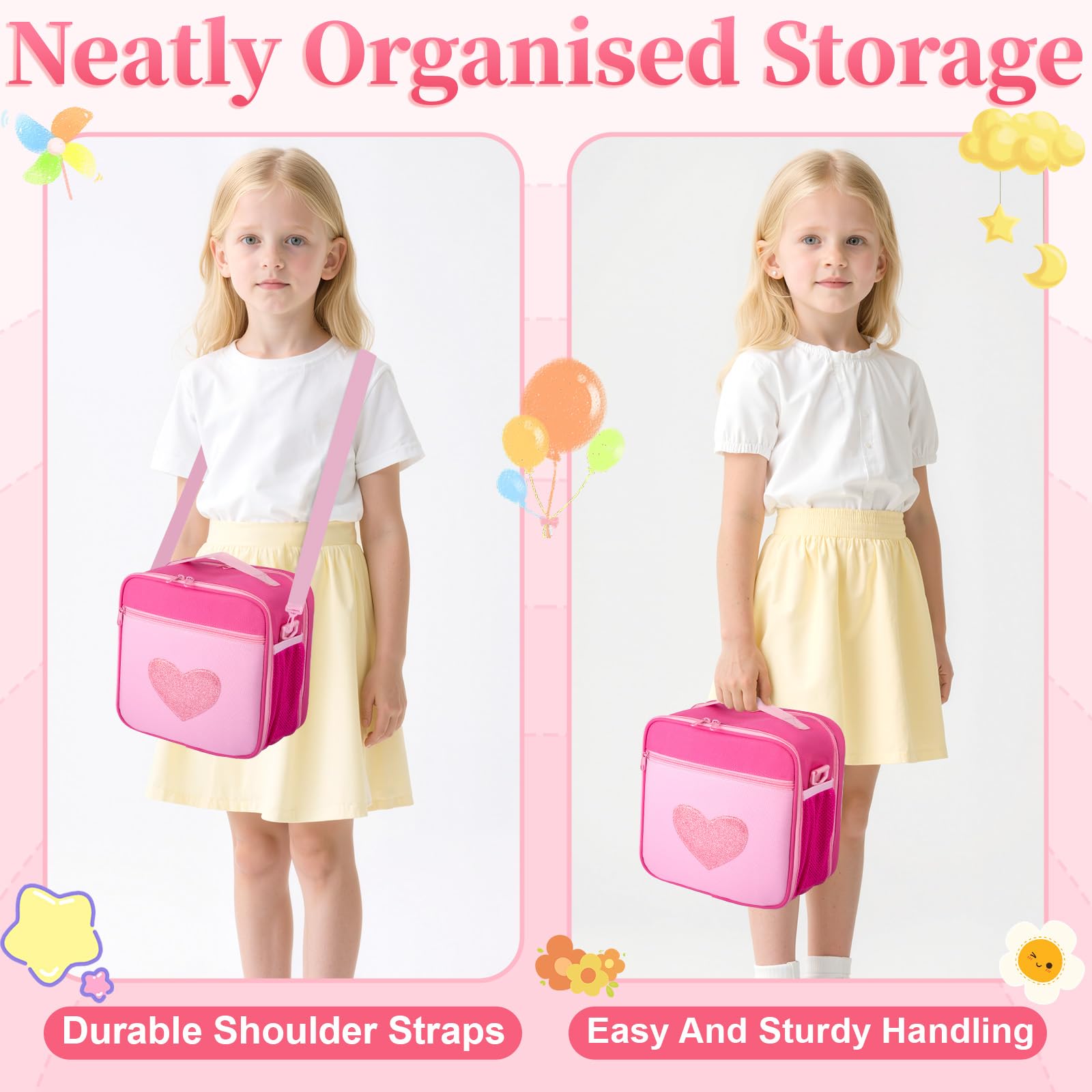 Wigojoy pink organizer in travel setup demonstrates portability for bedtime stories