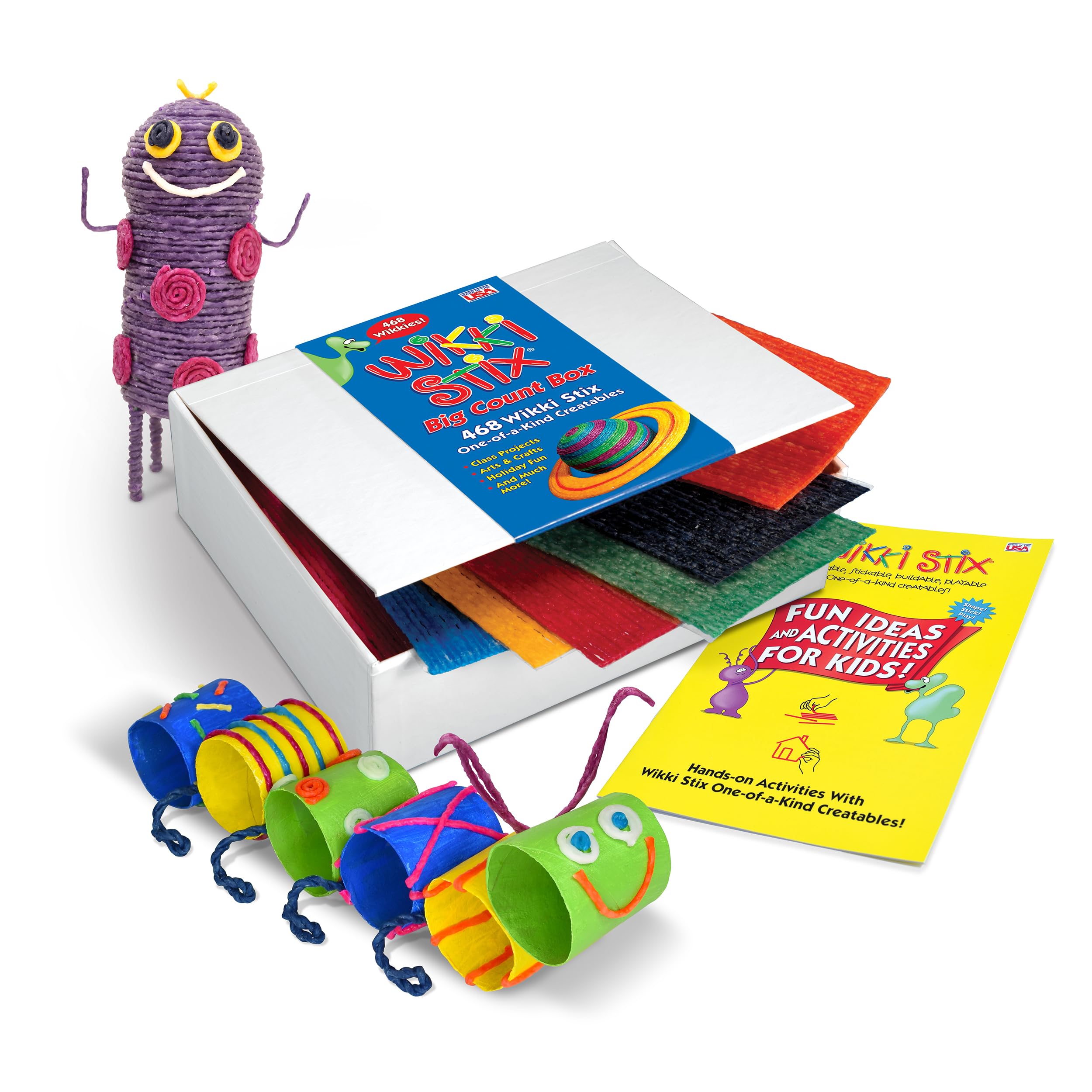 WikkiStix Big Count Box with 468 colorful stix for creative play