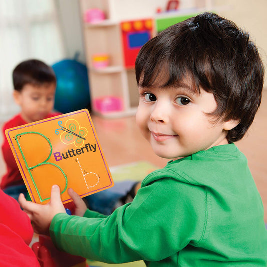 Wikki Stix alphabet card formation arrows guide precise strokes for learners.