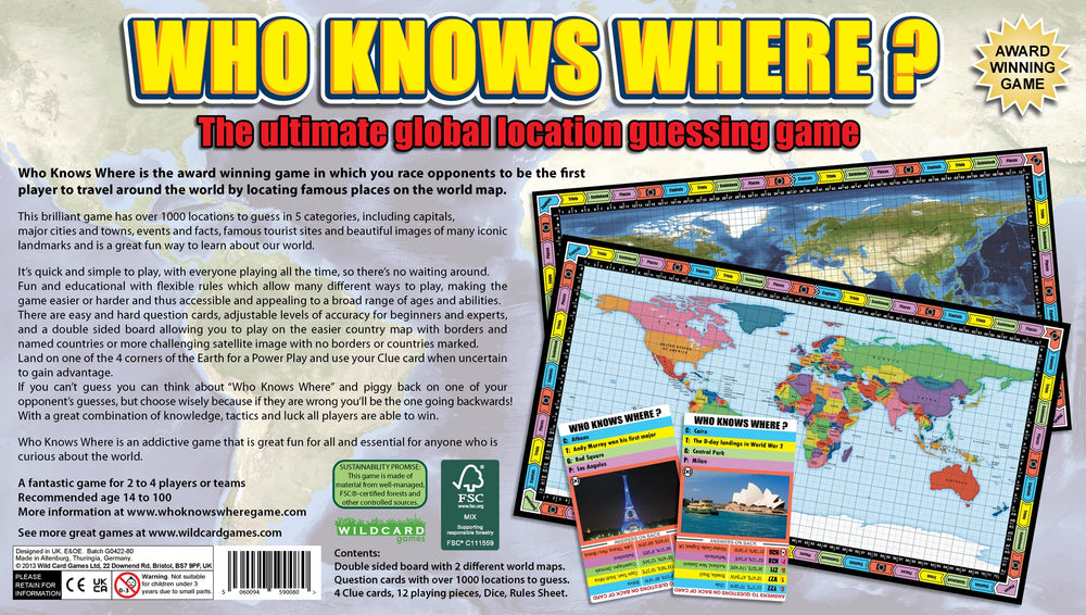 Who Knows Where? players guess locations on the world map