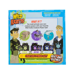 Kids posing in Wild Kratts Aviva suit during pretend play.