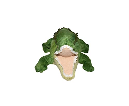 Wild Republic alligator plush head and snout close-up for lifelike detail.