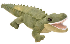 Wild Republic alligator plush tail detail enhances imaginative play.
