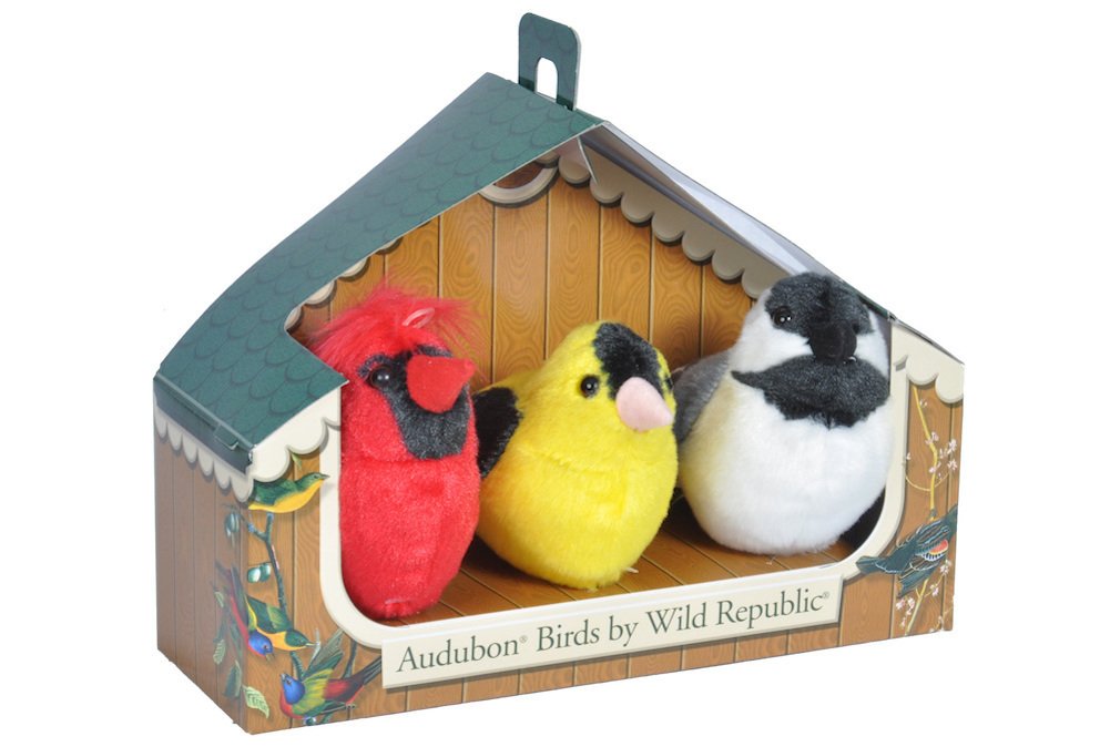 Wild Republic Audubon Cardinal bird toy with authentic call sounds for interactive play.