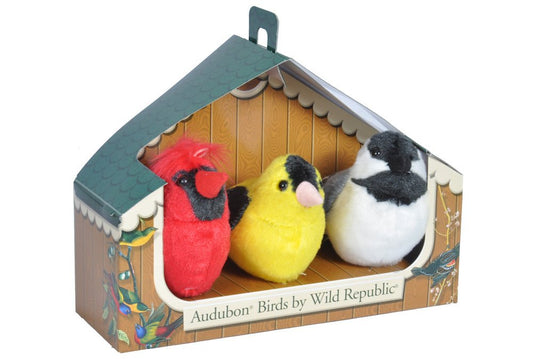 Wild Republic Audubon Cardinal bird toy with authentic call sounds for interactive play.