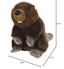 Durable surface-washable beaver stuffed animal ideal for toddlers and kids