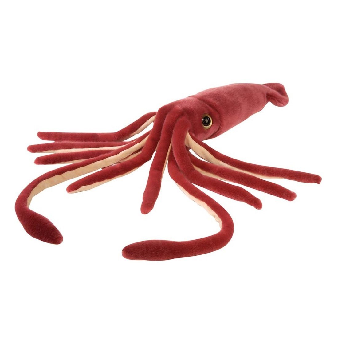 Wild Republic giant squid plush with eight arms and large eyes for imaginative play