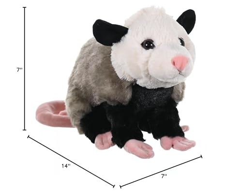 Wild Republic opossum plush surface washable for easy cleaning.