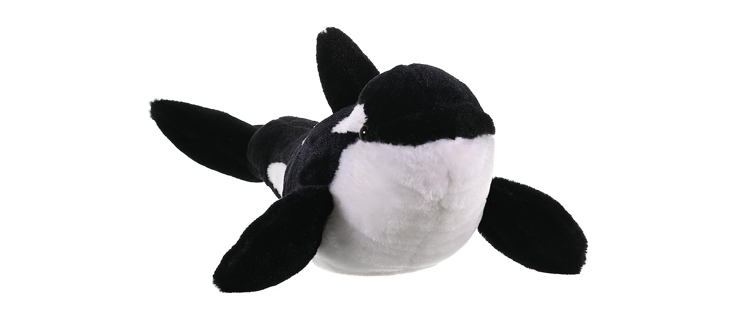Wild Republic Orca Plush face detail with lifelike features for realistic play and cuddling