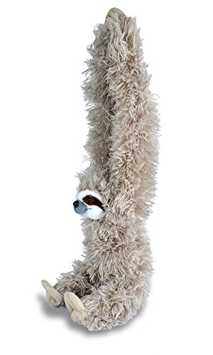 Wild Republic sloth plush is surface washable for easy cleaning after adventures.