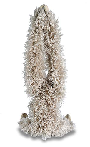 Wild Republic sloth plush face close-up shows soft, durable fabric for cuddling.